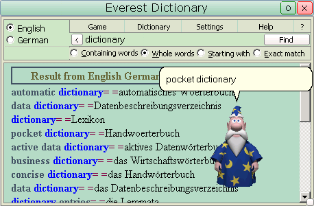Everest Dictionary with databases icon